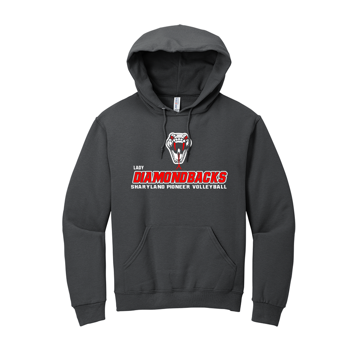 Charcoal Grey - Sharyland Pioneer - Diamondbacks Volleyball Hoodie