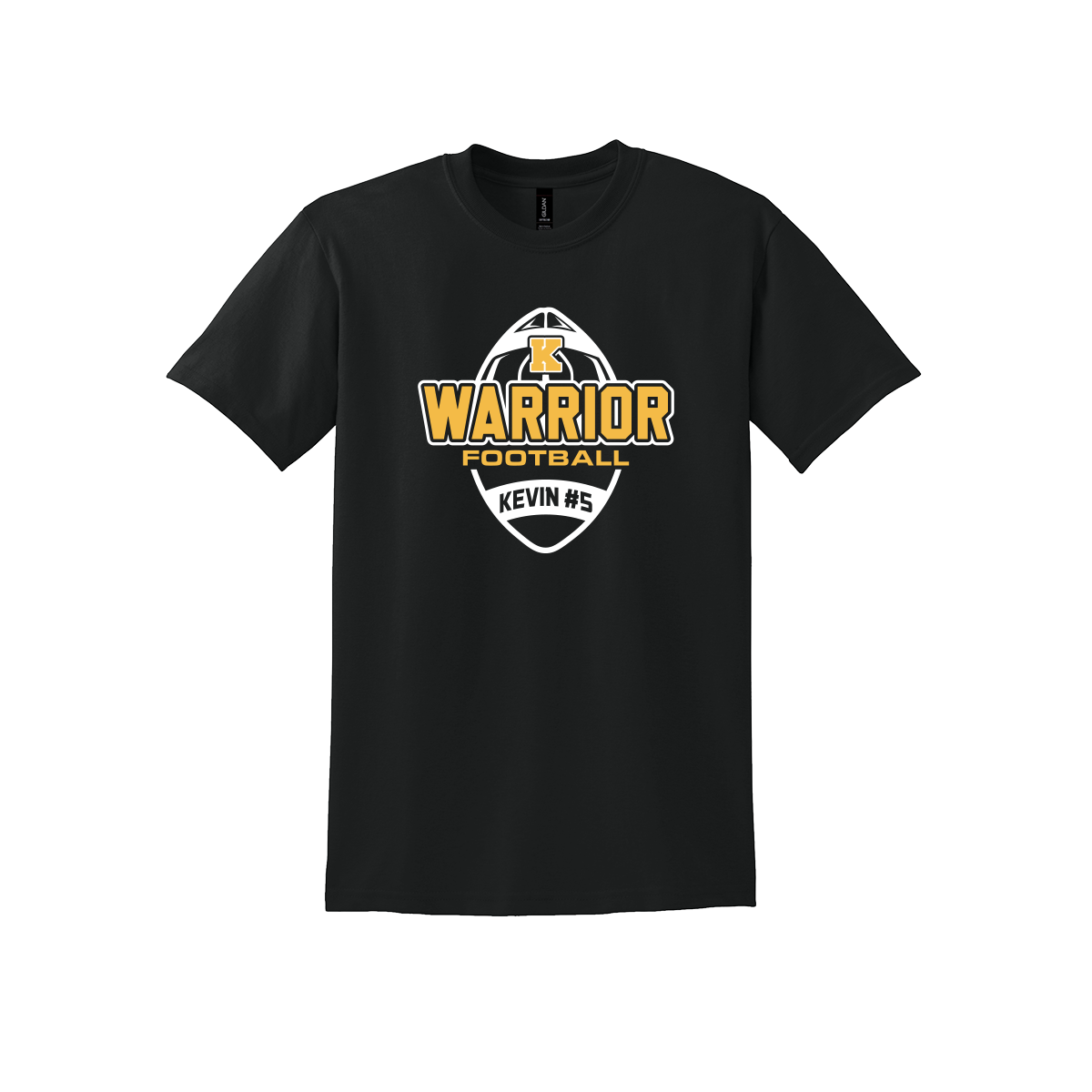 Kevin Martinez Warrior Football Shirt - Cotton - Short Sleeve - Black