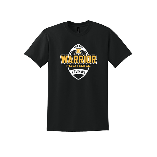 Kevin Martinez Warrior Football Shirt - Cotton - Short Sleeve - Black