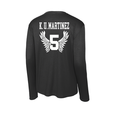 Kevin Martinez Warrior Football Shirt - Dri-Fit - Long Sleeve - Black