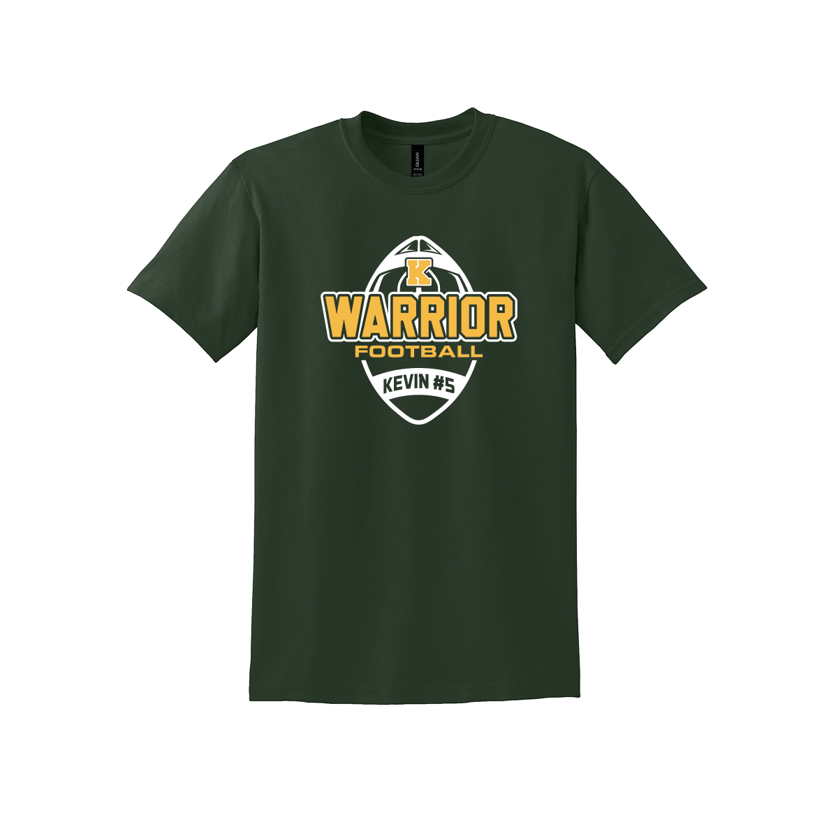 Kevin Martinez Warrior Football Shirt - Cotton - Short Sleeve - Green