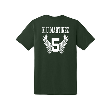 Kevin Martinez Warrior Football Shirt - Cotton - Short Sleeve - Green