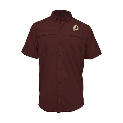 Embroidered Fishing Shirt - Short Sleeve - Donna Redskins