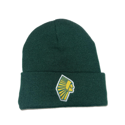 Forest Green Warrior Head Beanie