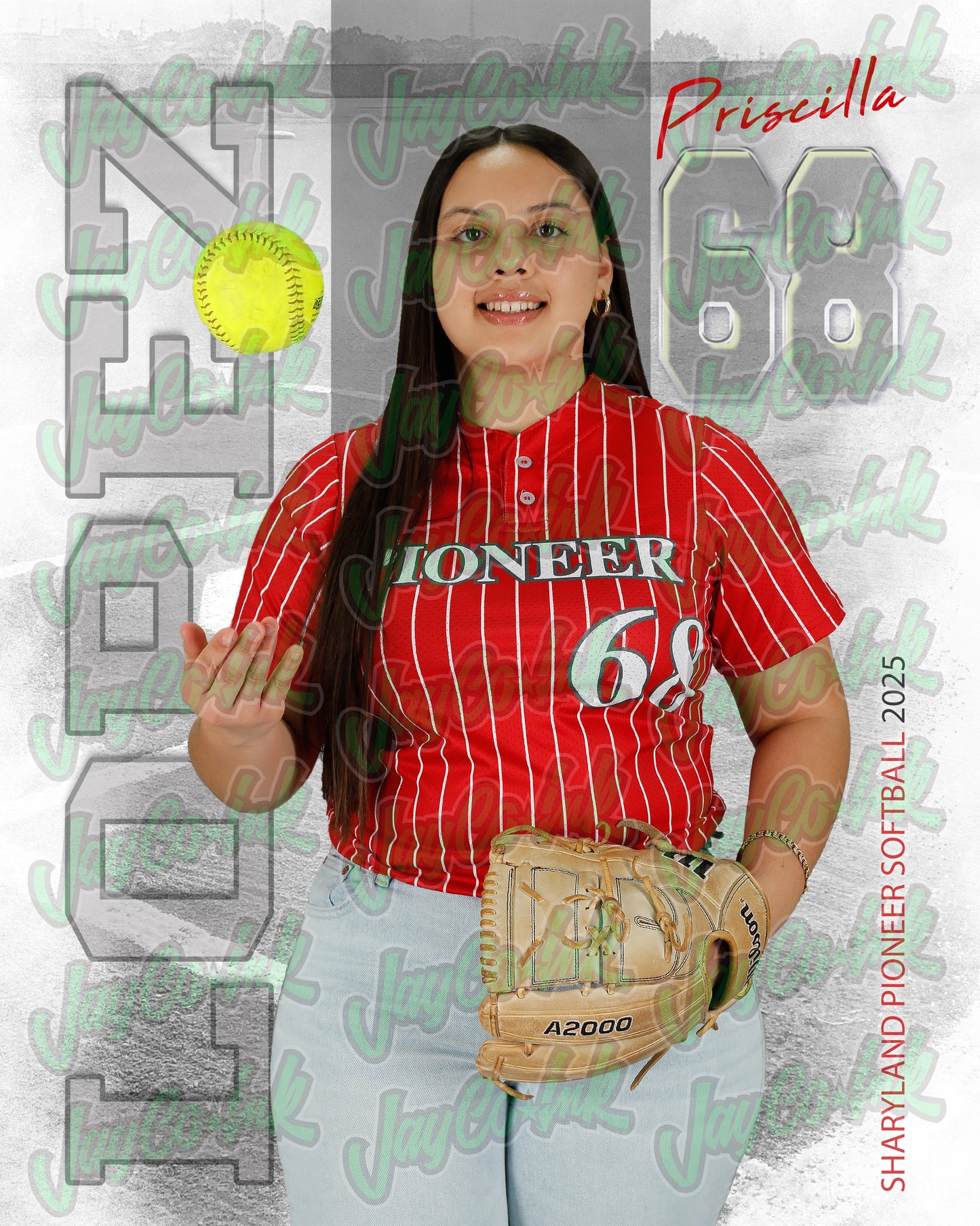 Pioneer Softball #68 Priscilla