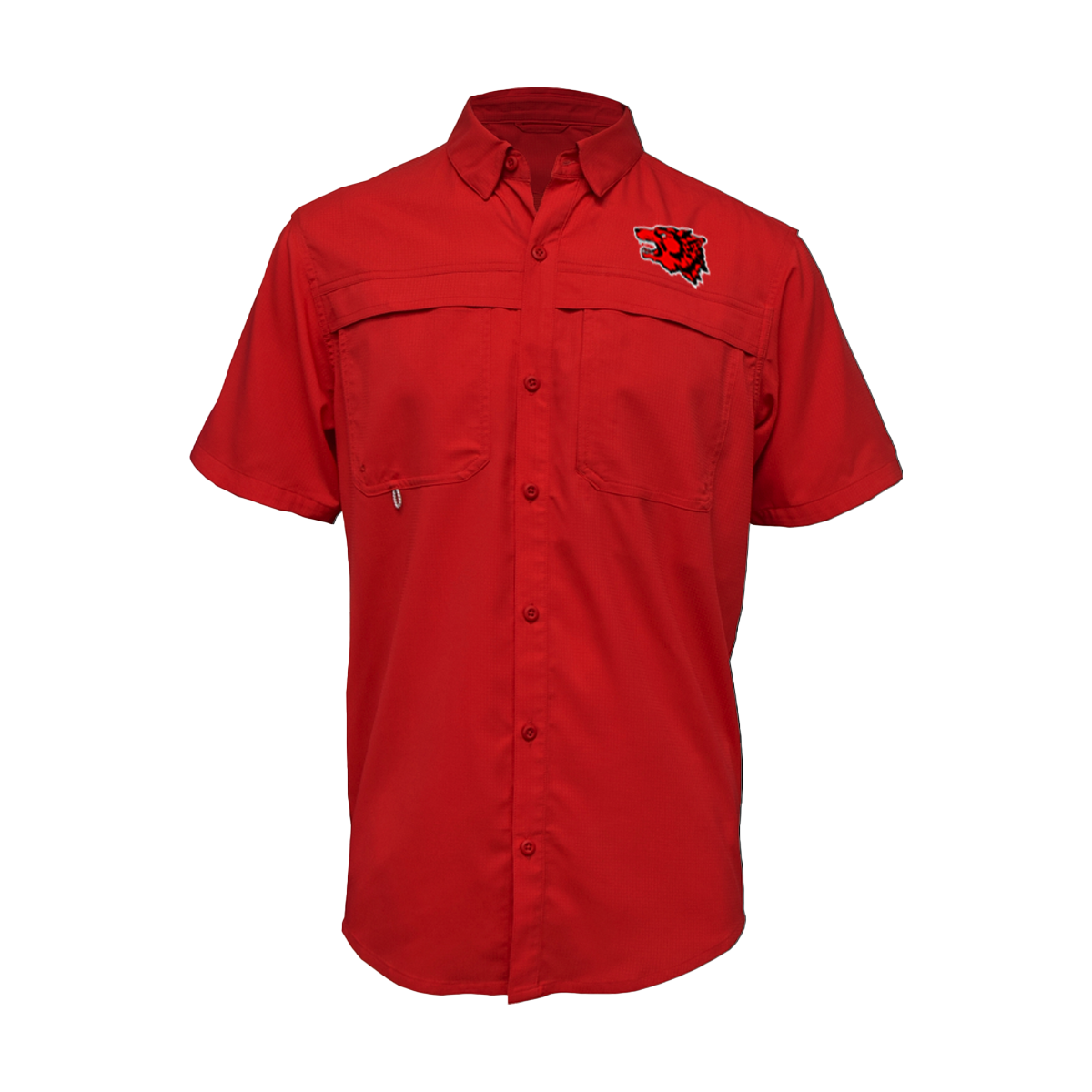 Embroidered Fishing Shirt - Short Sleeve - La Joya Palmview Lobos