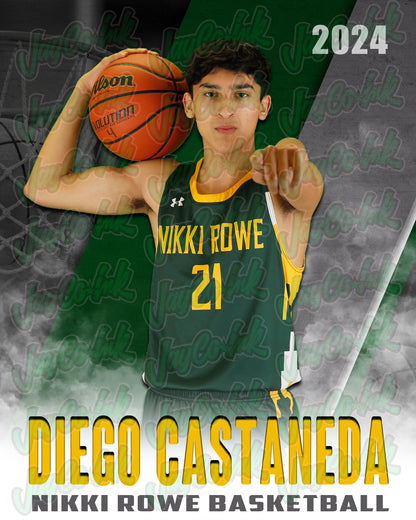 Rowe Varsity Basketball- Diego #21