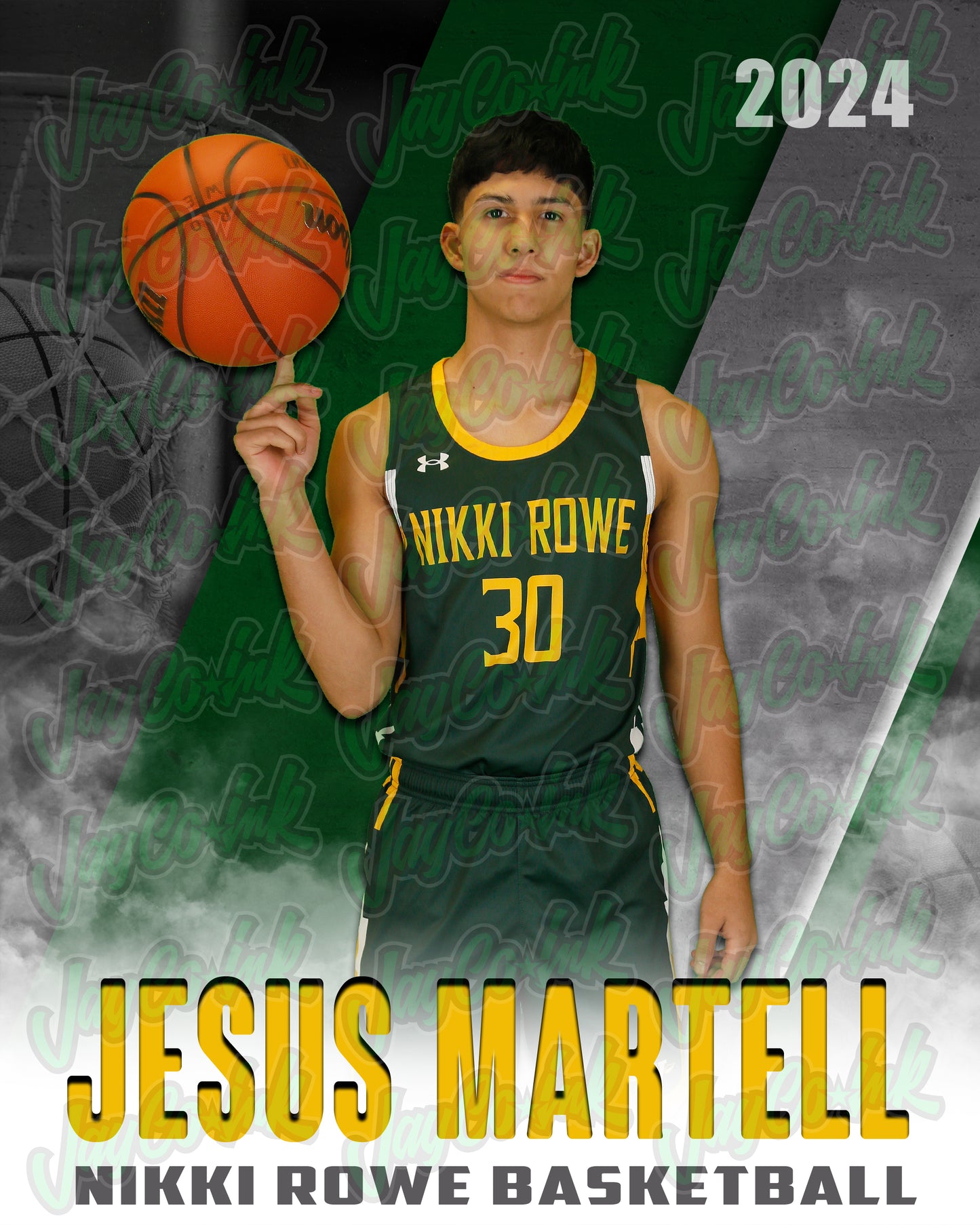 Rowe Varsity Basketball- Jesus #30