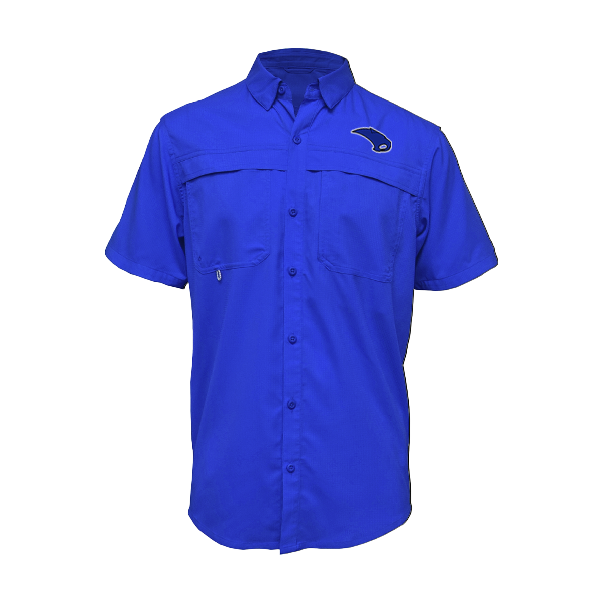 Embroidered Fishing Shirt - Short Sleeve - Robert Vela Sabercats - OG Logo