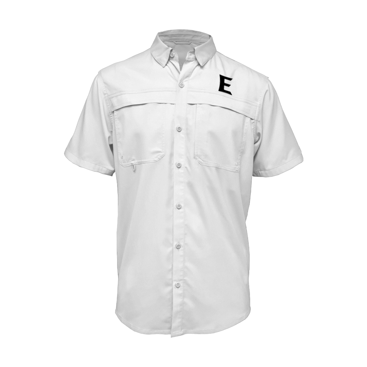 Embroidered Fishing Shirt - Short Sleeve - Weslaco East Wildcats - E Logo