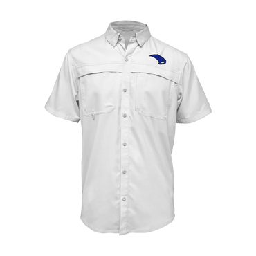 Embroidered Fishing Shirt - Short Sleeve - Robert Vela Sabercats - OG Logo