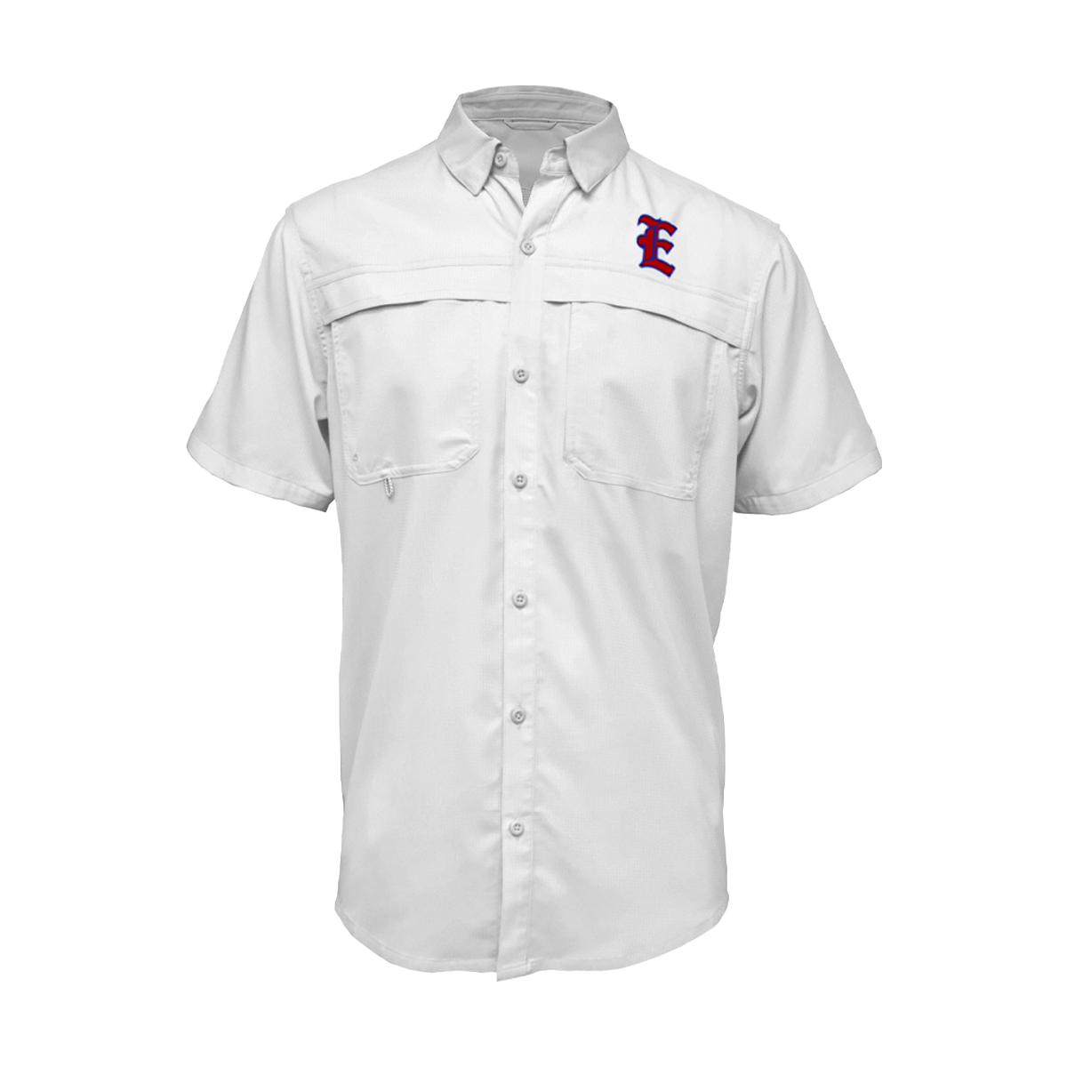 Embroidered Fishing Shirt - Short Sleeve - Edinburg Bobcats - E Logo