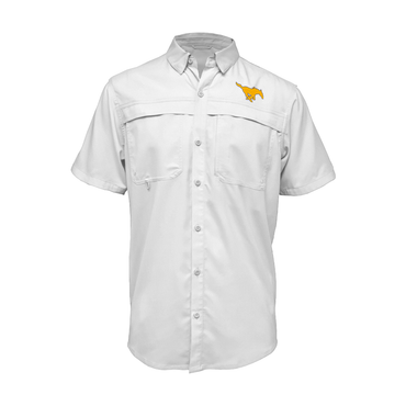 Embroidered Fishing Shirt - Short Sleeve - McAllen Memorial Mustangs