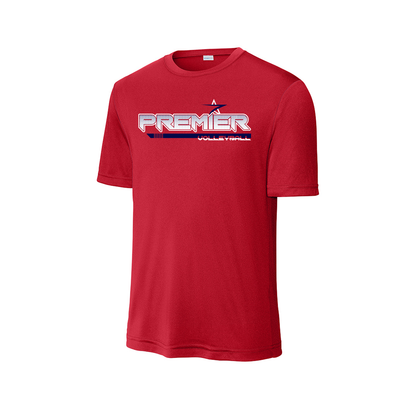 Premier Volleyball - New Logo - Fan Shirt - Short Sleeve - Red