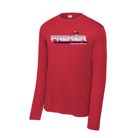 Premier Volleyball - New Logo - Fan Shirt - Long Sleeve - Red