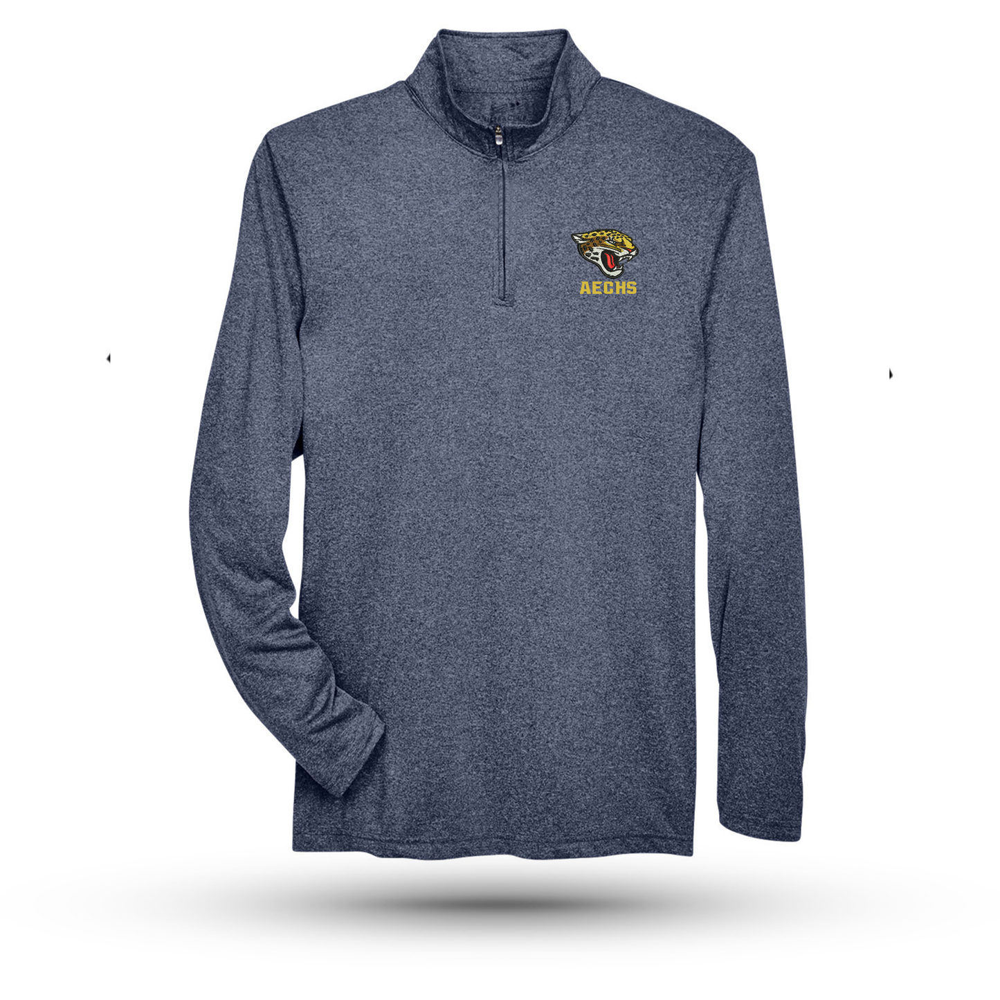 Cool and Dry Heathered Performance Quarter-Zip ACHIVE Early College - Navy
